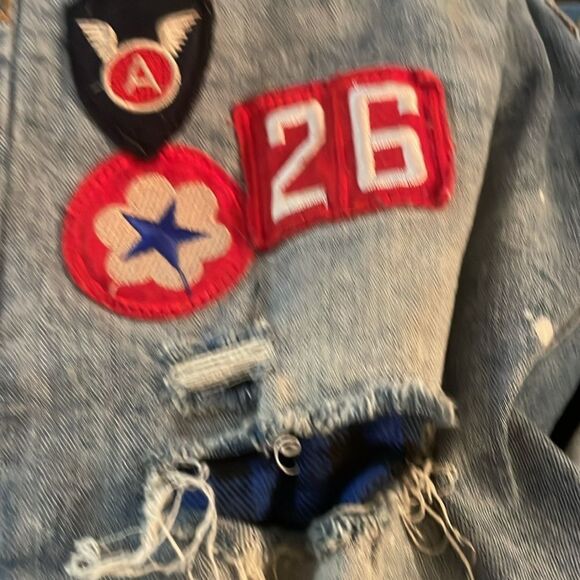 AMIRI MX1 Biker Patch Distressed Jeans Clay Indigo Size 38 - Picture 13 of 13